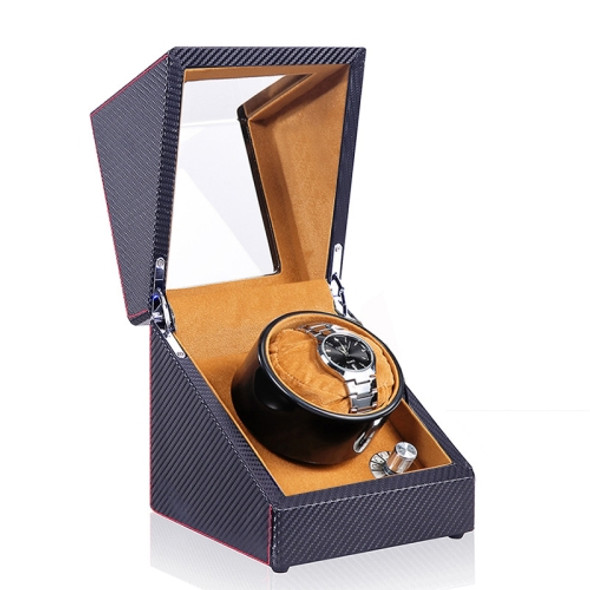 Automatic Watch Shaker Electric Rotating Winding Watch Gift Box, US Plug(Carbon Fiber Camel Ripple)