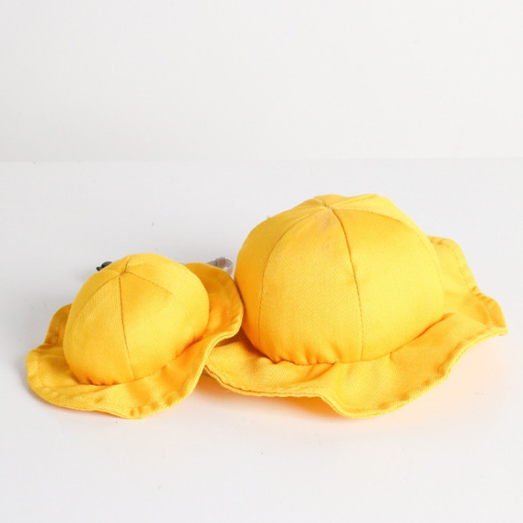 2 PCS Dog ??Hat Summer Cool Photo Decoration Pet Cat Sun Hat, Size: M(Yellow)