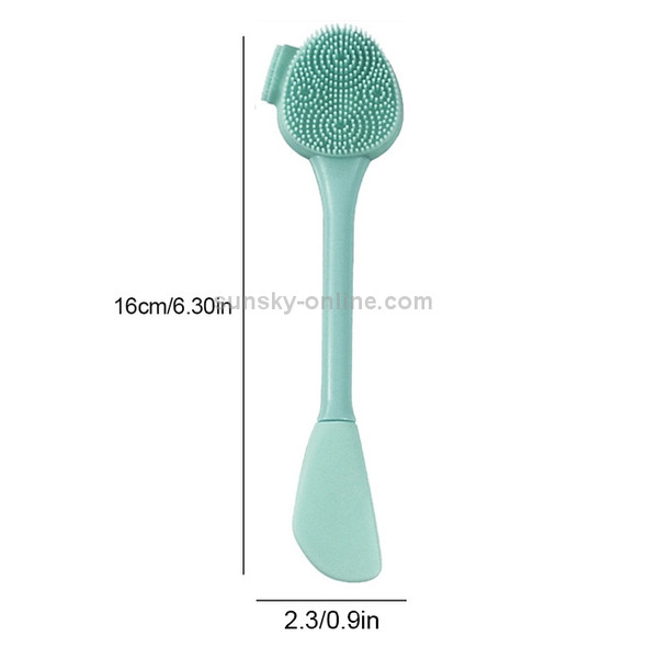 7 PCS Hand-Held Silicone Cleansing Brush And Mask Brush Green Double-head Knife