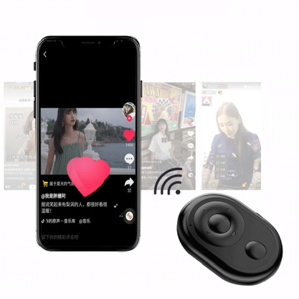 3 PCS Mini Bluetooth Remote Control Live Streaming Likes Video Recording Novel Page Flip Remote Control Selfie, Random Color Delivery