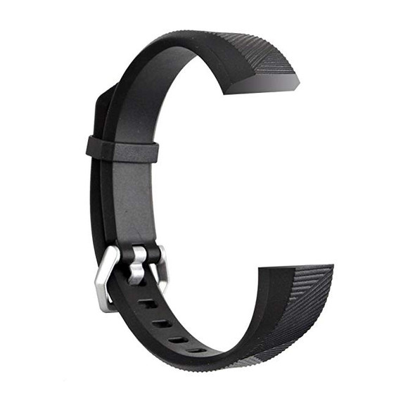 Children Silicone Twilled Wrist Strap for FITBIT ACE (Black)