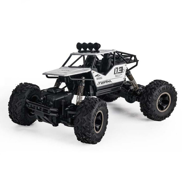 HD6026 1:16 Large Alloy Climbing Car Mountain Bigfoot Cross-country Four-wheel Drive Remote Control Car Toy, Size: 28cm(Silver)