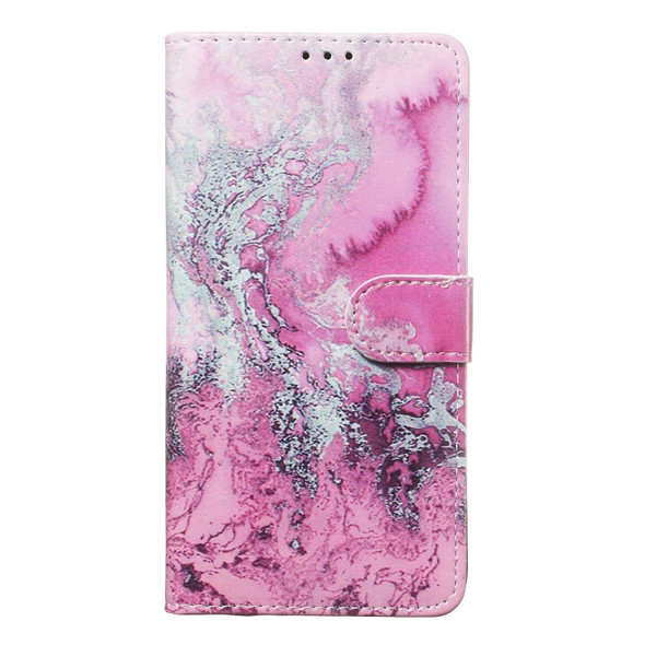 Colored Drawing Marble Pattern Horizontal Flip PU Leather Case with Holder & Card Slots & Wallet For Galaxy A10 / M10(Seawater)