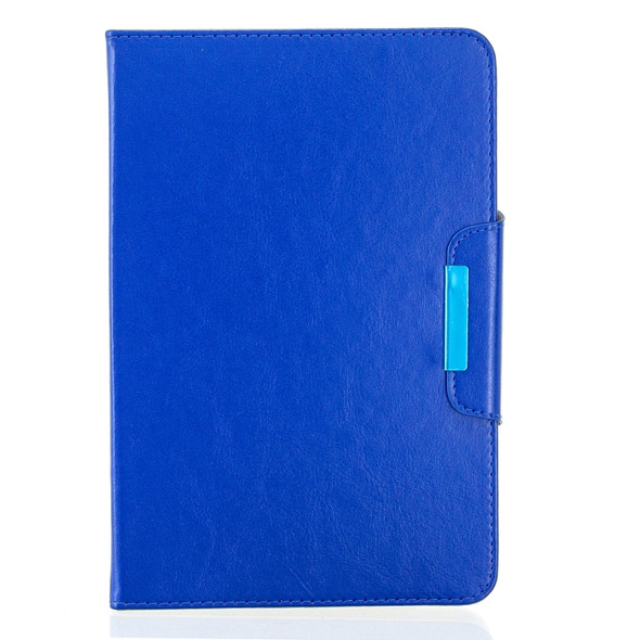 For 10 inch Tablets Universal Solid Color Horizontal Flip Leather Case with Card Slots & Holder & Wallet(Dark Blue)