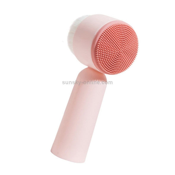 Clean Pores Manual Silicone Soft Hair Cleansing Brush Deep Blackhead Removal Instrument(Pink)