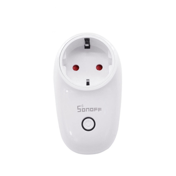 Sonoff S26 WiFi Smart Power Plug Socket Wireless Remote Control Timer Power Switch, Compatible with Alexa and Google Home, Support iOS and Android, EU Plug