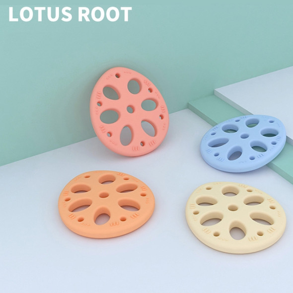 M010093 4 PCS Silicone Lotus Root Tablets Baby Soothing Teether Children Molars Toys Maternal And Child Supplies, Colour: Beige