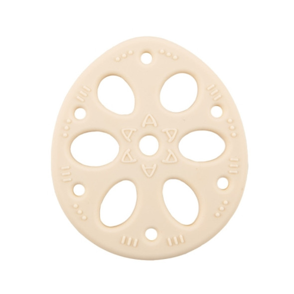 M010093 4 PCS Silicone Lotus Root Tablets Baby Soothing Teether Children Molars Toys Maternal And Child Supplies, Colour: Beige