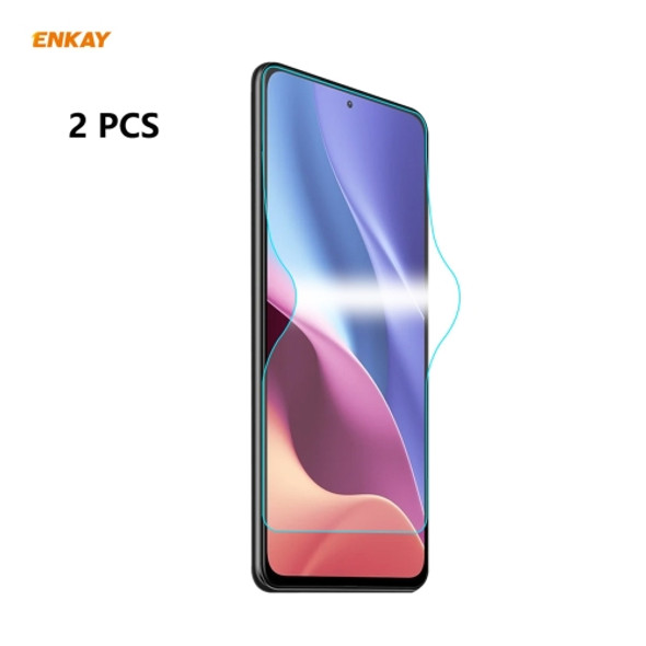 For Xiaomi Redmi K40 / K40 Pro / K40 Pro+ 2 PCS ENKAY Hat-Prince 0.1mm 3D Full Screen Protector Explosion-proof Hydrogel Film