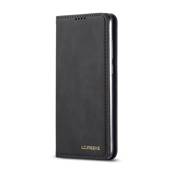 For Huawei P30 LC.IMEEKE LC-002 Series Skin Hand Feeling PU + TPU Horizontal Flip Leather Case with Holder & Card Slot & Wallet(Black)