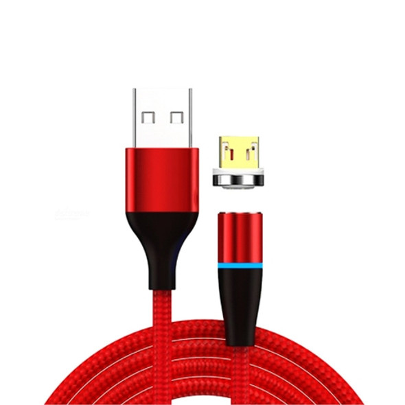 3A USB to Micro USB Fast Charging + 480Mbps Data Transmission Mobile Phone Magnetic Suction Fast Charging Data Cable, Cable Length: 1m(Red)
