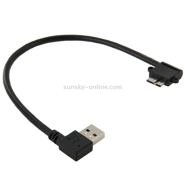 26cm 90 Degree Right Angle  USB 3.0 to 90 Degree Right Angle Micro 3.0 Data Cable for Galaxy Note III / N9000