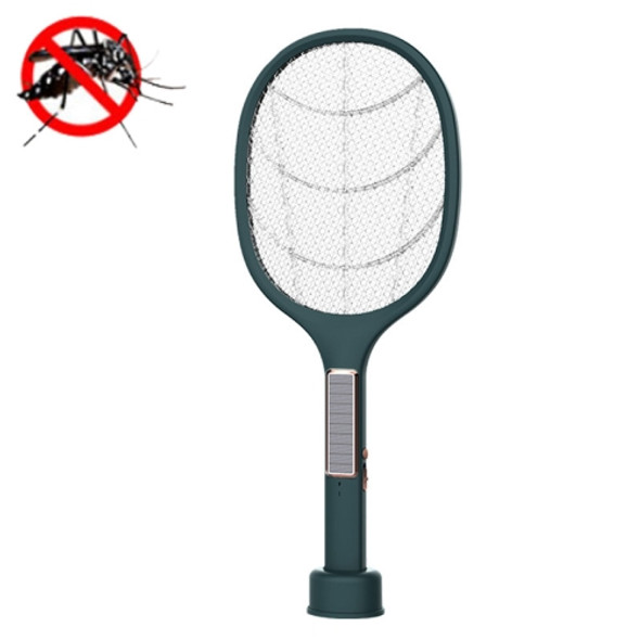 XH-11A Solar Electric Mosquito Swatter Smart Light Sensor Photocatalyst Mosquito Killer Lamp Household Fly Swatter(Green)