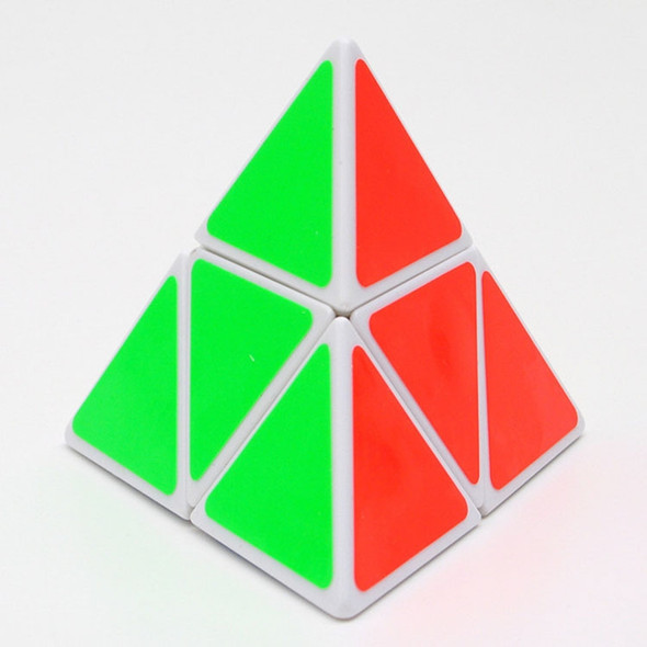 Creative Shaped Second-order Triangular Tetrahedron Rubik Cube Children Educational Toys(White)