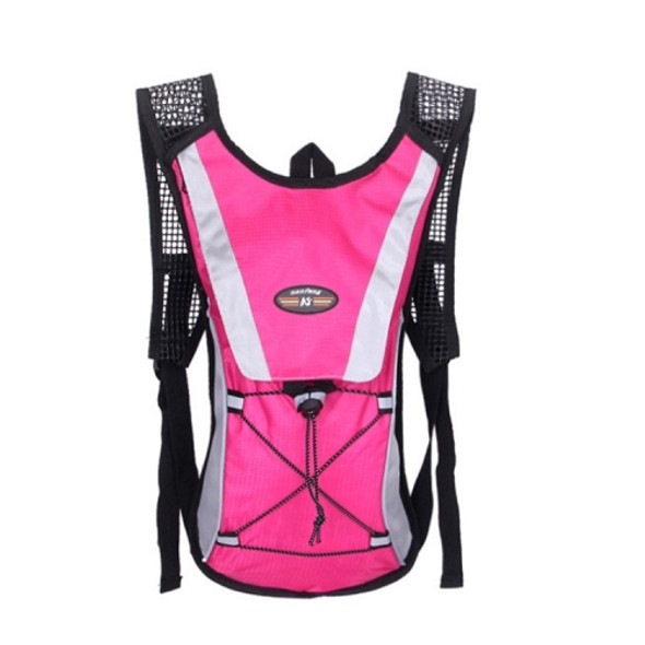 Outdoor Sports Mountaineering Cycling Backpack Water Bottle Breathable Vest(Pink)