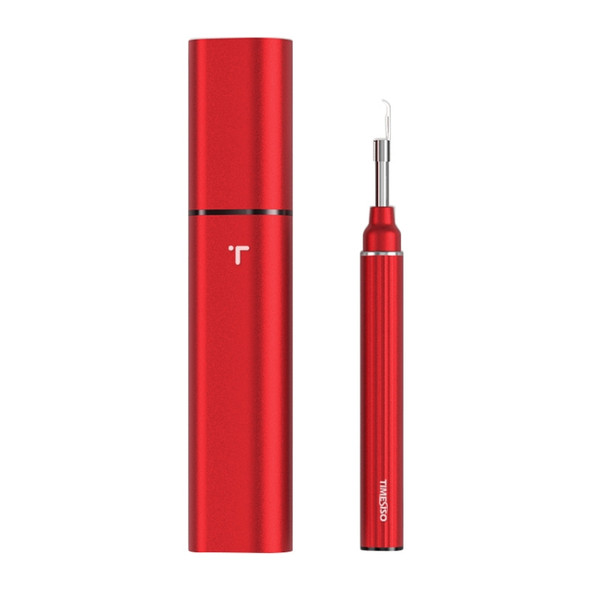 Timesiso P40 Pro 2.4G WiFi 3.9mm 5.0MP HD Visual Earpick Digital Endoscope with Hall Switch Storage (Red)