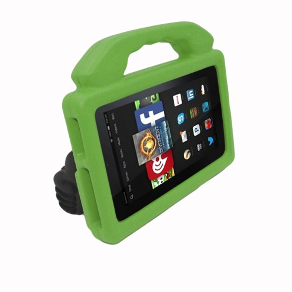 For Kindle Fire HD 7  Shockproof EVA Thumb Stand Tablet Shell(Green)