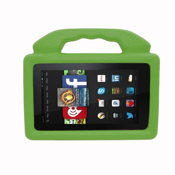 For Kindle Fire HD 7  Shockproof EVA Thumb Stand Tablet Shell(Green)