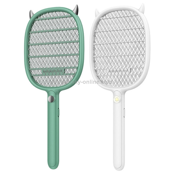 M-100 Home Handheld USB Mosquito Swatter Multifunctional LED Mosquito Killer(Sky White)