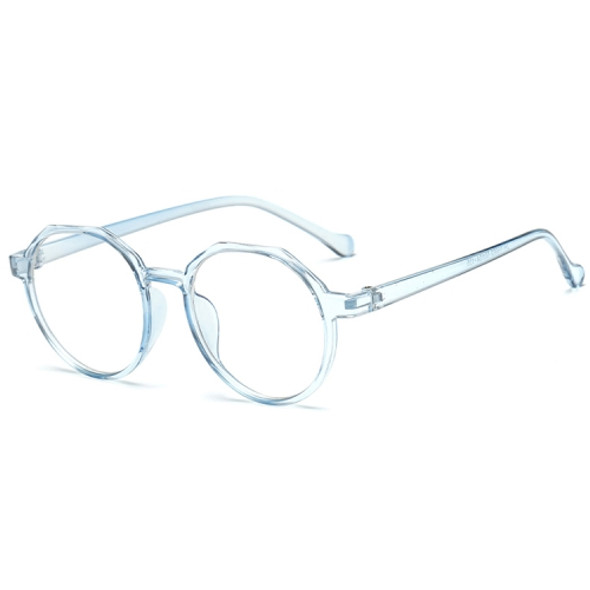 Fashion Eyeglasses Retro TR Frame Plain Glass Spectacles(Blue)