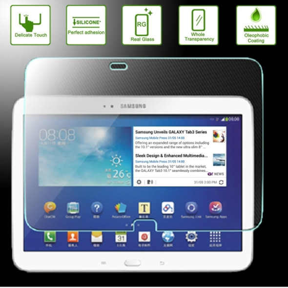 0.4mm 9H+ Surface Hardness 2.5D Explosion-proof Tempered Glass Film for Galaxy Tab 3 10.1 / P5200