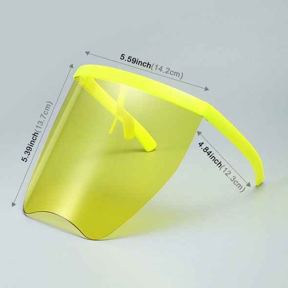 Anti-Saliva Splash Anti-Spitting Sunscreen Sunglasses Integrated Anti-Splash Shield(Yellow Frame Yellow Len)