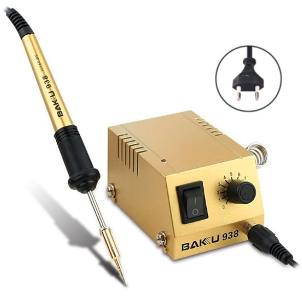 BAKU BK-938 AC 220V 1-18W Mini Thermostatic Soldering Station Electric Iron, EU Plug (Random Color Delivery)