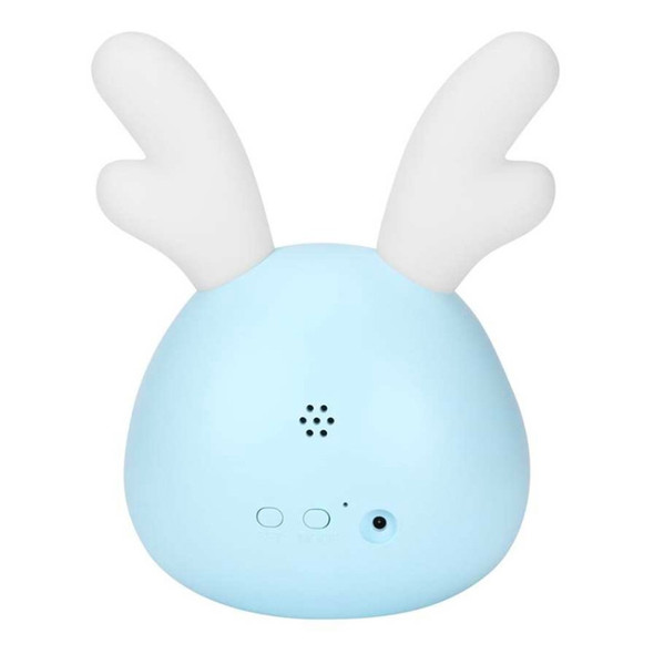 Multifunctional Cartoon Animal Shape Creative LED Luminous Electronic Alarm Clock, Style:Cute Rabbit(Blue)