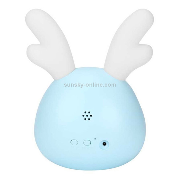 Multifunctional Cartoon Animal Shape Creative LED Luminous Electronic Alarm Clock, Style:Cute Rabbit(Blue)