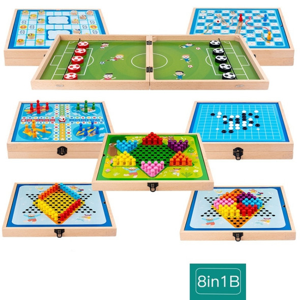 8 In 1 B Beech Multi-Function Game Chess Two-Person Battle Parent-Child Interaction Ejection Chess