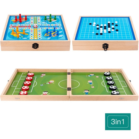 3 In 1 Beech Multi-Function Game Chess Two-Person Battle Parent-Child Interaction Ejection Chess