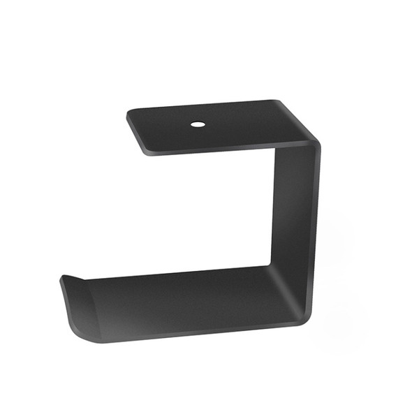 2 PCS Z5 All-Aluminum Alloy Headphone Holder Hanger Hook Wall Display Shelf(Black)
