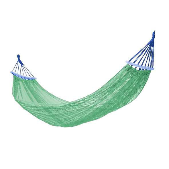 Bending Ice Silk Mesh Hammock Outdoor Hanging Bed Camping  Anti-Sidewall Hammock Swing, Size: 190x130 cm(Green )