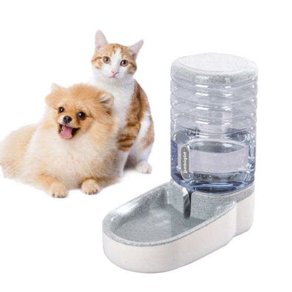 3.8L Grain Storage Bucket Cat Automatic Pet Feeder Water Dispenser, Style:Drinking Fountain(Gray)