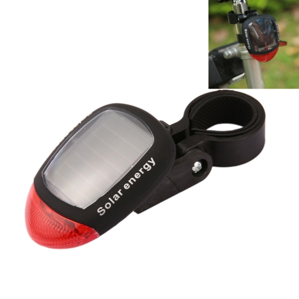 4 Flash Mode Available Solar Energy Rechargeable Bicycle Tail Light with 2 Red LED