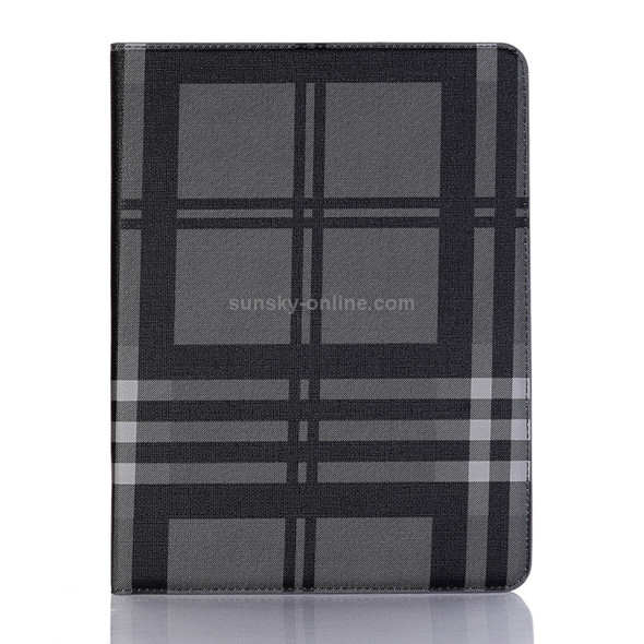 Plaid Texture Horizontal Flip PU Leather Case for iPad Pro 12.9 inch (2018), with Holder & Card Slots & Wallet (Grey)