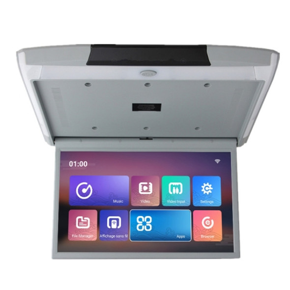 15.6 Inch Car Ceiling Android Monitor Mp5 Car HD TV Display Android 9.0 2+16G WIFI Version(Gray)