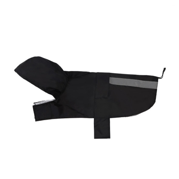 Dog Raincoat Reflective Strip Hooded Rain Poncho Four Seasons Universal Breathable, Size: 3XL(Black)