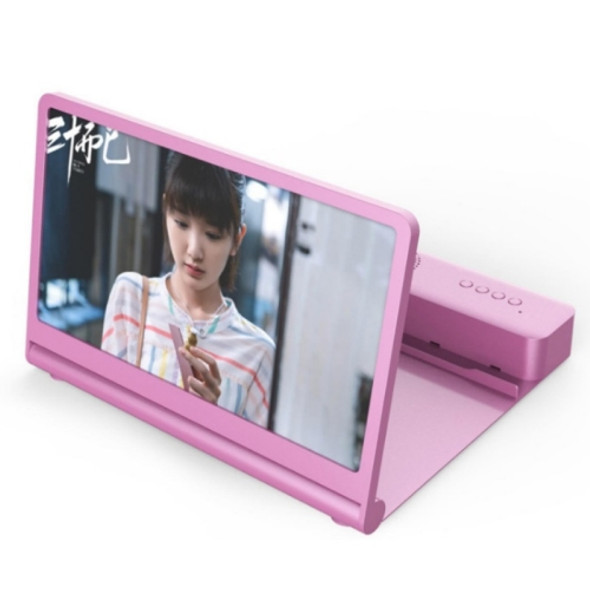 3D High-Definition Mobile Phone Screen Amplifier With Bluetooth Speaker Desktop Stand(Pink)