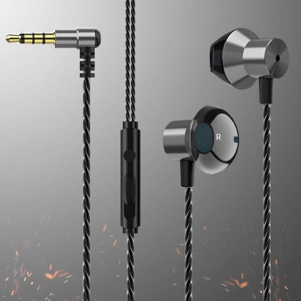 F12 Elbow Earbud Headset Wire Control With Wheat Mobile Phone Headset, Colour: 3.5mm Jack (Gray)