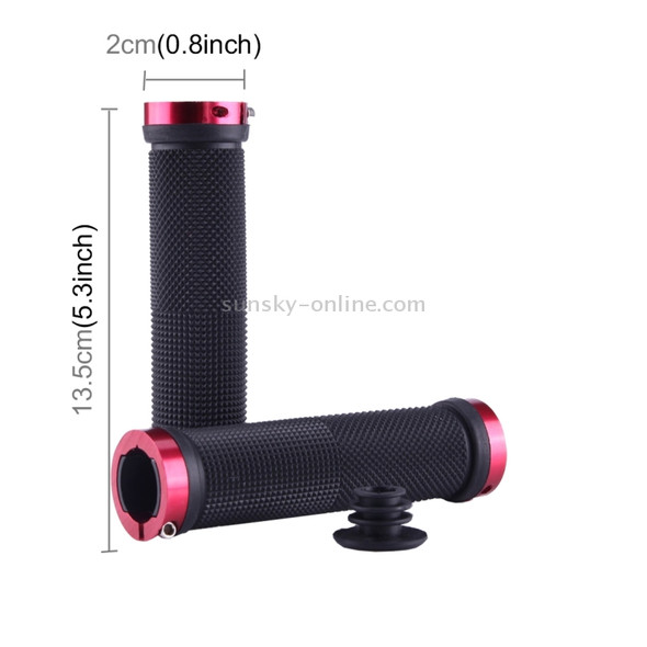 OQSPORT 2 PCS Bike Hand Grips Bilateral Lock Straight Barrel MTB Bicycle Anti-slip Handlebar Grips