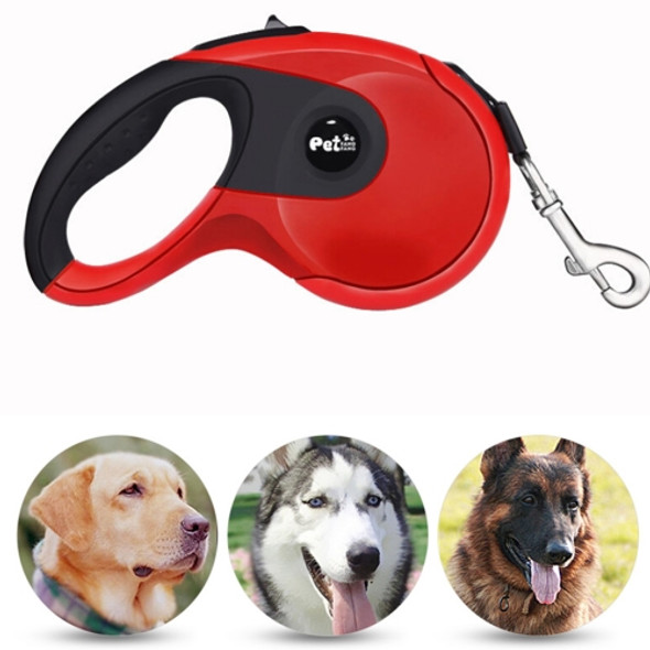 Pet Dogs High Quality Automatic Telescopic Rope ABS Rubber Non-slip Safety Chain Rope, Rope Length: 3m (Red)
