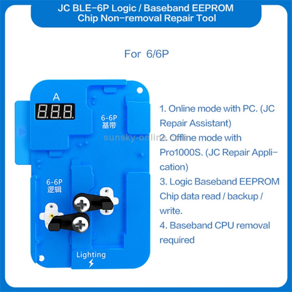 JC BLE-6P EEPROM Chip Non-Removal Programmer For iPhone 6/6 Plus