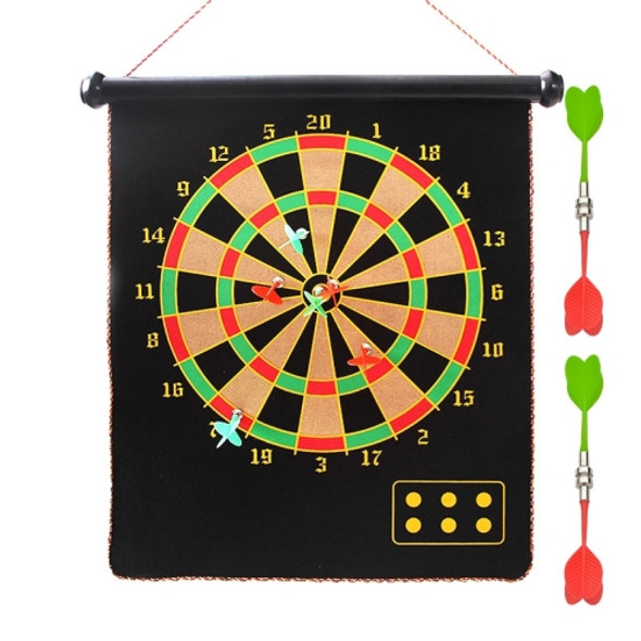 Double-Sided Magnetic Dart Board Set Magnet Target Parent-Child Game Toy, Darts needle: Barrel Package(12 Inch 4 Darts)
