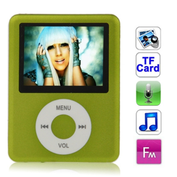 1.8 inch TFT Screen MP4 Player with TF Card Slot, Support Recorder, FM Radio, E-Book and Calendar(Green)