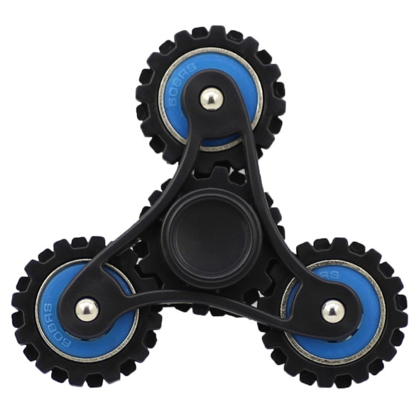 Wheel Gears Fidget Spinner Toy Stress Reducer Anti-Anxiety Toy for Children and Adults, 4 Minutes Rotation Time,  Small Steel Beads Bearing + ABS Material(Blue)
