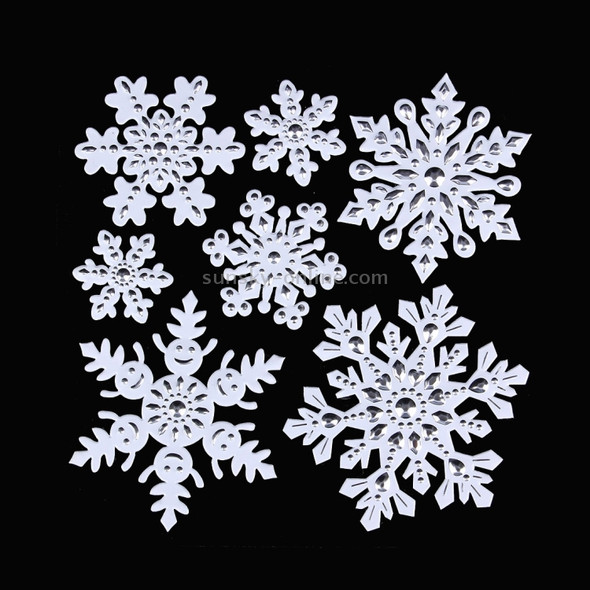 Christmas Series Snow Pattern Self-adhesive Wall Sticker, Size:18cm*18cm