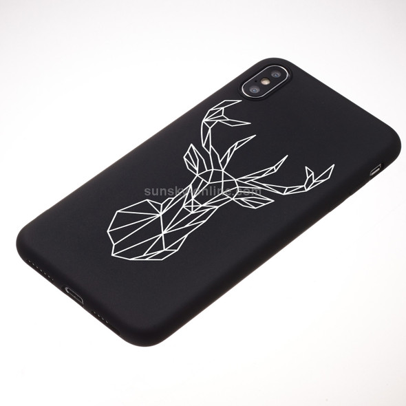 Elk Painted Pattern Soft TPU Case for iPhone XS Max