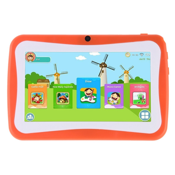 M755 Kids Education Tablet PC, 7.0 inch, 1GB+16GB, Android 5.1 RK3126 Quad Core up to 1.3GHz, 360 Degree Menu Rotation, WiFi(Orange)