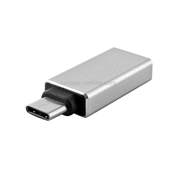 USB 3.0 to USB-C / Type-C 3.1 Converter Adapter, For MacBook 12 inch, Chromebook Pixel 2015(Silver)